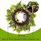Lambs Ear Wreath for Front Door 20” – All Season Handmade Farmhouse Green Wreath with Lavender Bow, Spring Summer Porch Wall Hanging Home Decor